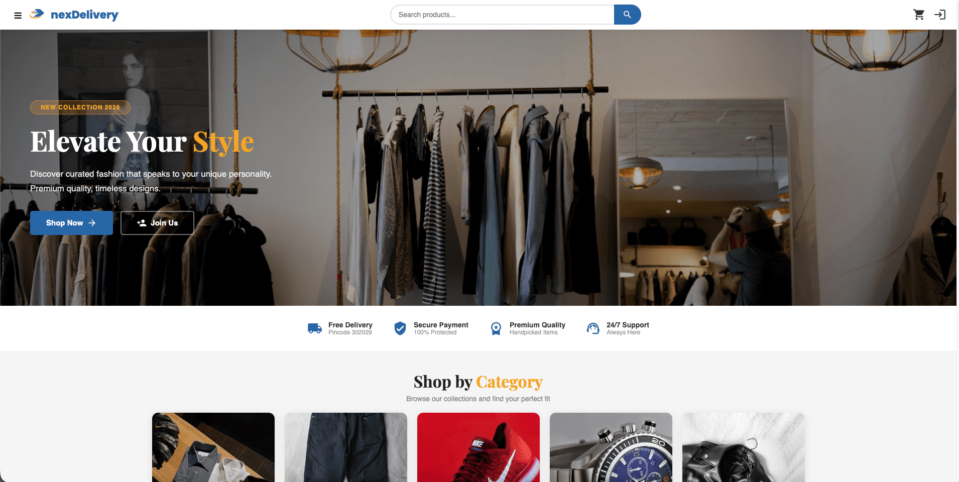 nexDelivery - E-Commerce Platform